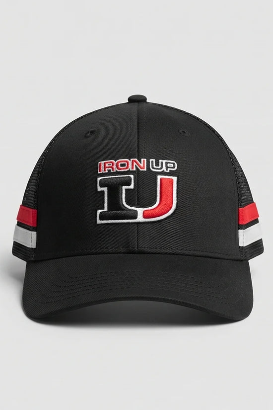 "Iron Up" IU Black Trucker Hat