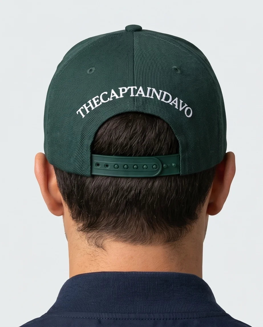 Dark Green "Captain" Baseball Cap