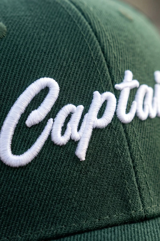 Dark Green "Captain" Baseball Cap