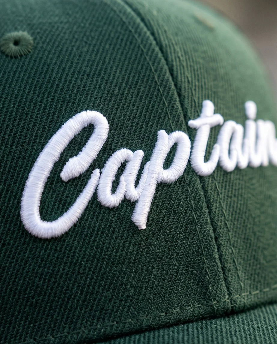 Dark Green "Captain" Baseball Cap