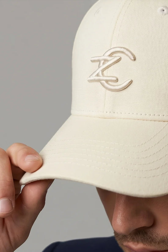 Cream Tonal "ZC" Baseball Cap