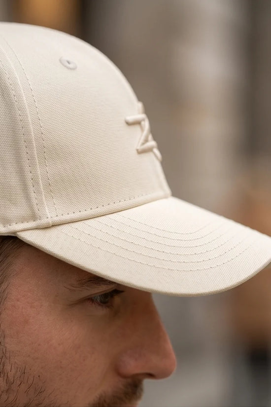 Cream Tonal "ZC" Baseball Cap