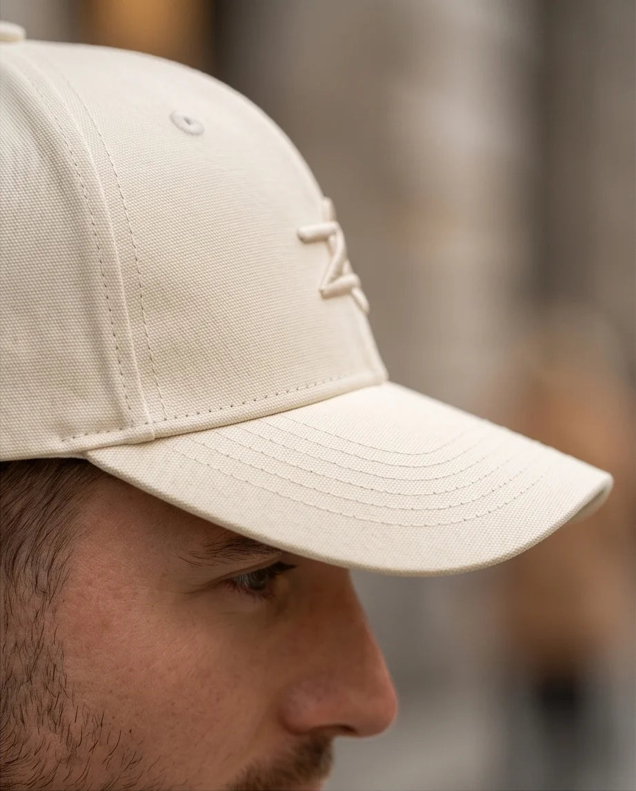 Cream Tonal "ZC" Baseball Cap
