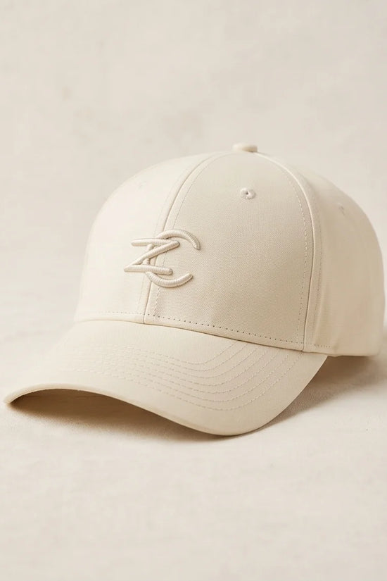 Cream Tonal "ZC" Baseball Cap