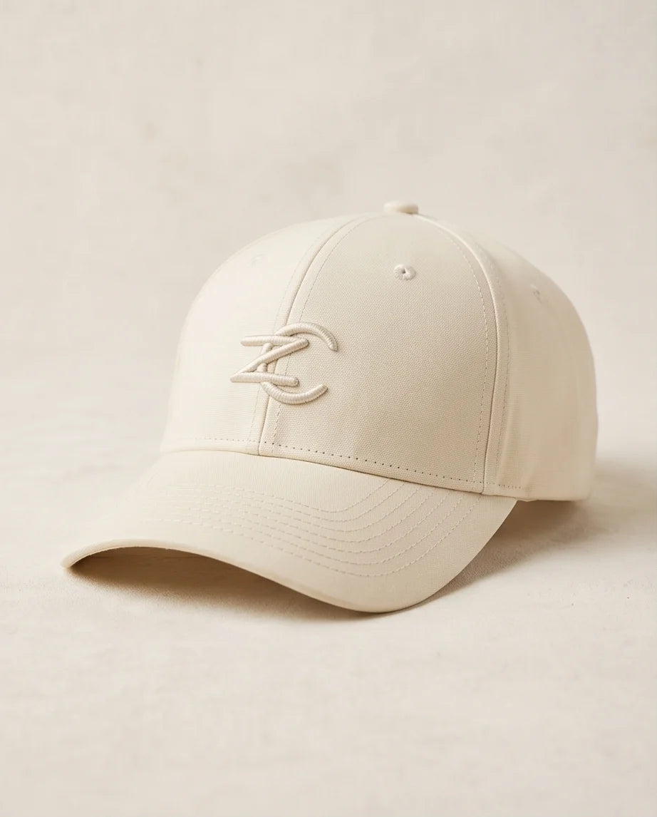 Cream Tonal "ZC" Baseball Cap