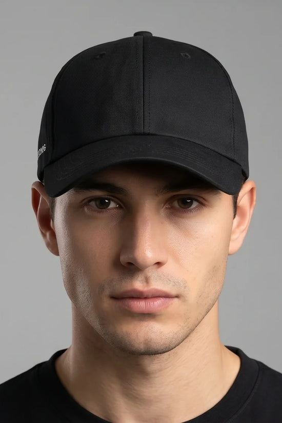 Classic Black Twill Baseball Cap