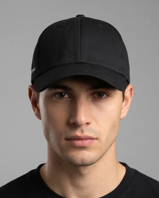 Classic Black Twill Baseball Cap