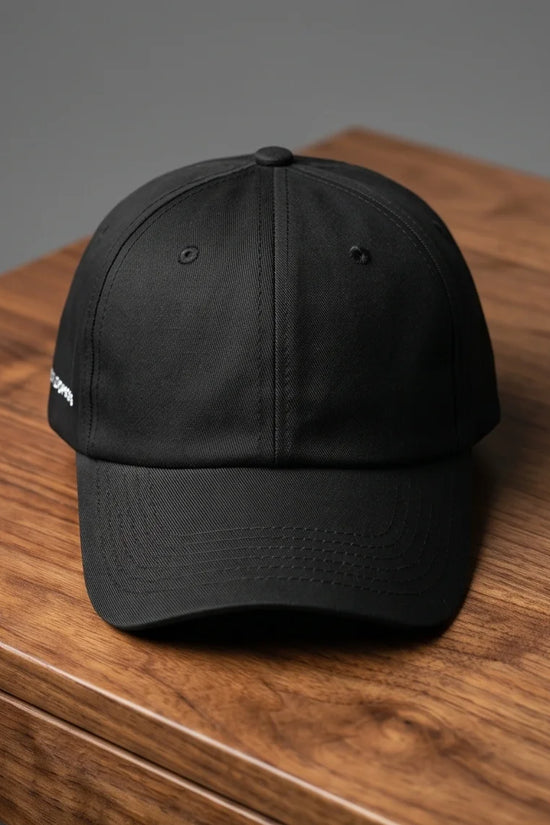 Classic Black Twill Baseball Cap