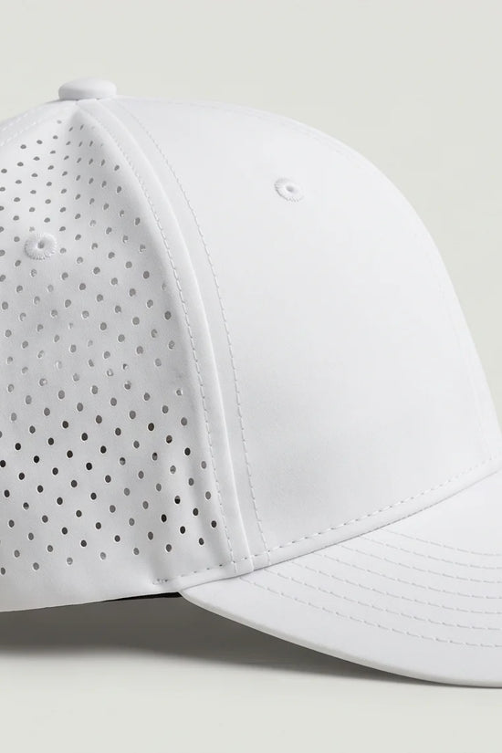 White Laser-Perforated Performance Cap