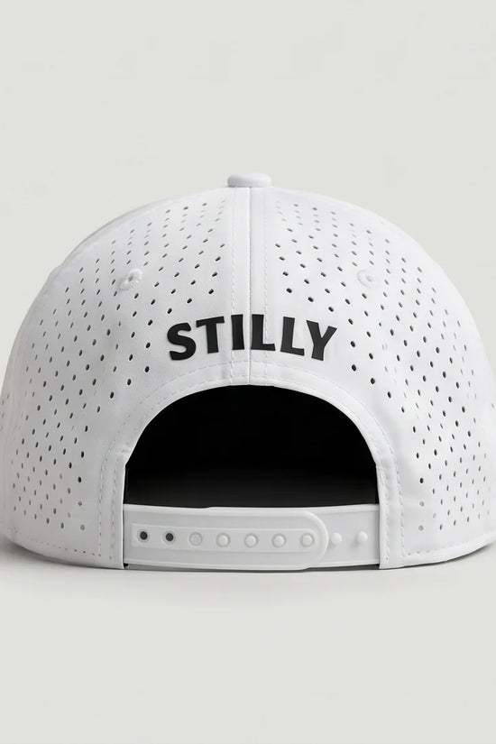 White Laser-Perforated Performance Cap