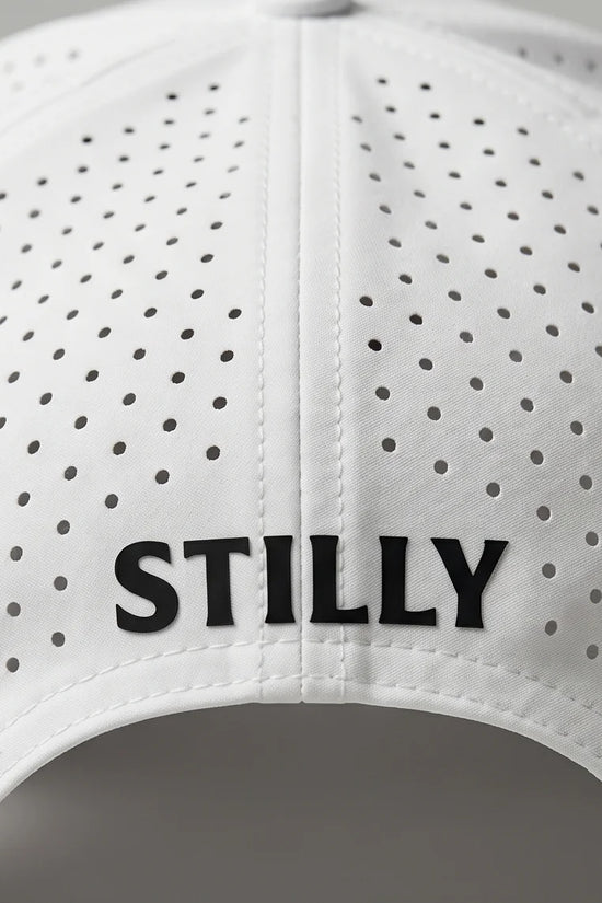 White Laser-Perforated Performance Cap