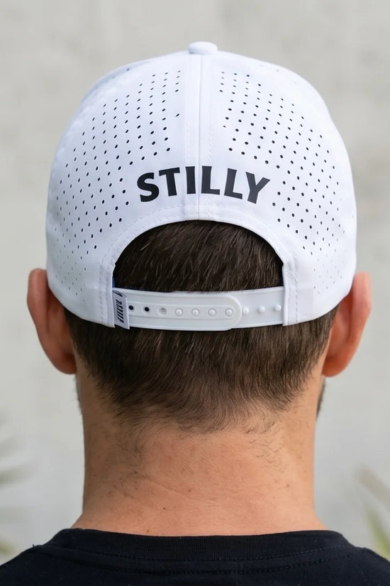 White Laser-Perforated Performance Cap