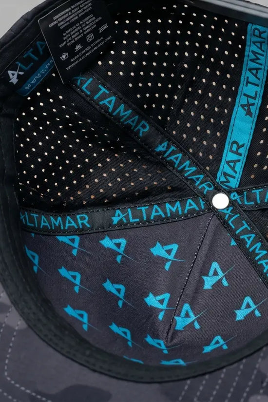 Stealth Black Camo Performance Cap – 3D "A" Emblem