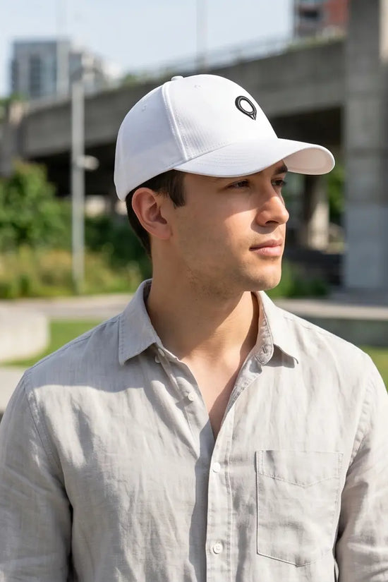 "The Marker" Premium Golf Cap – Bright White