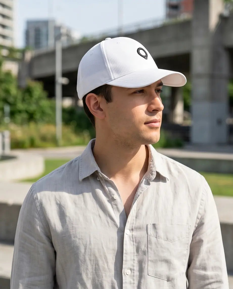 "The Marker" Premium Golf Cap – Bright White