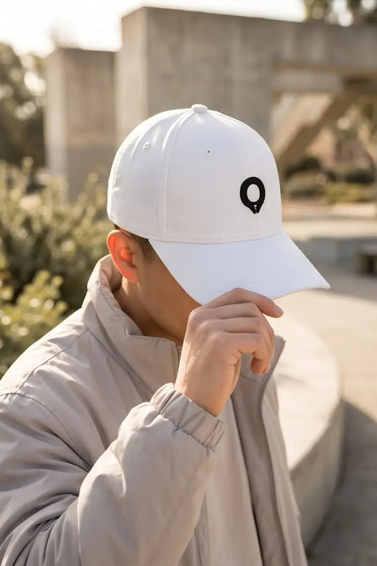 "The Marker" Premium Golf Cap – Bright White