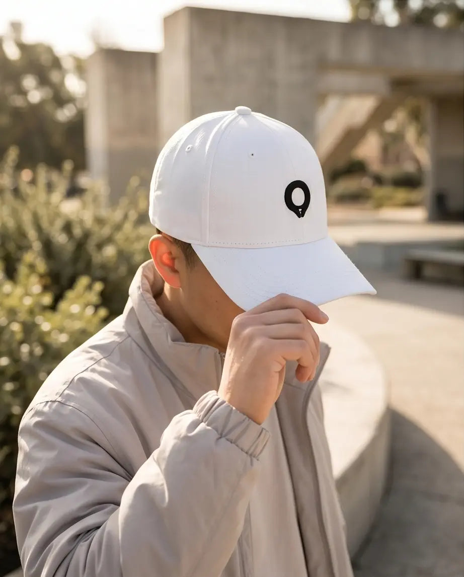"The Marker" Premium Golf Cap – Bright White
