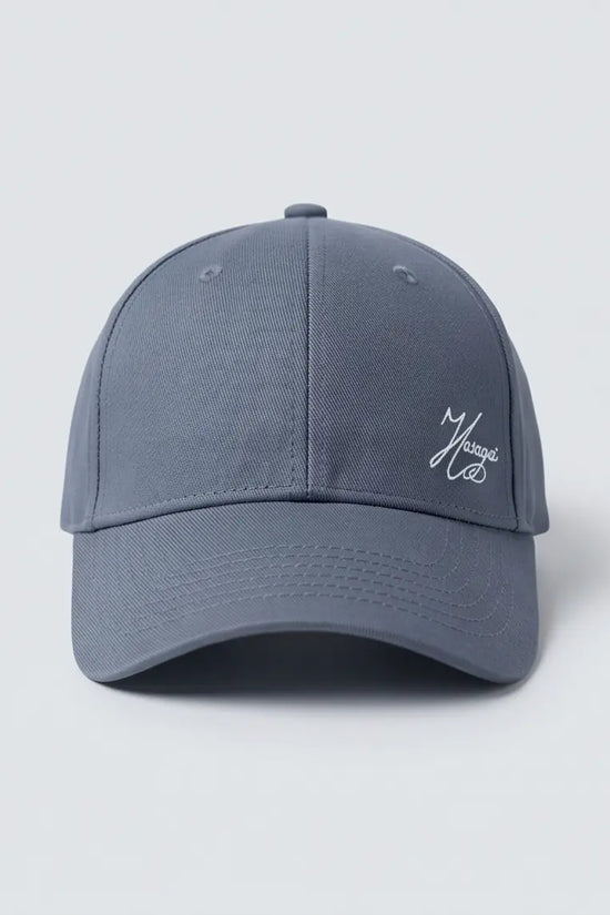 "Signature Script" Structured Cap – Slate Grey