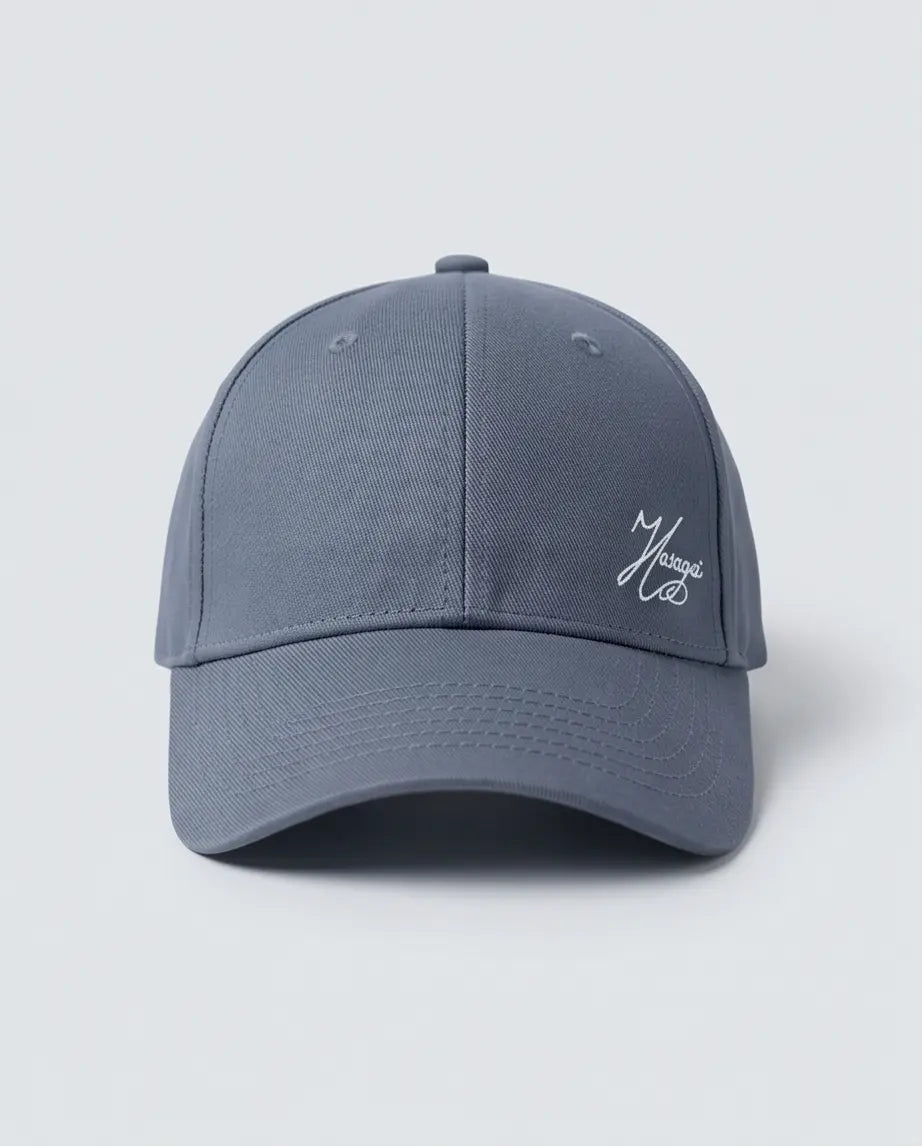 "Signature Script" Structured Cap – Slate Grey