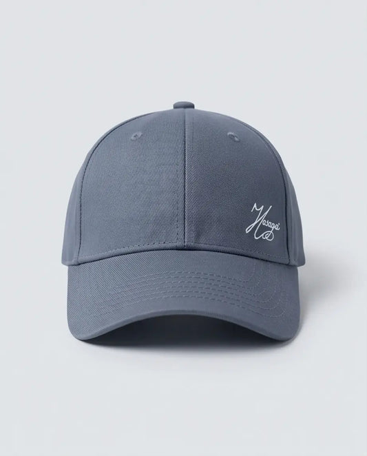 "Signature Script" Structured Cap – Slate Grey