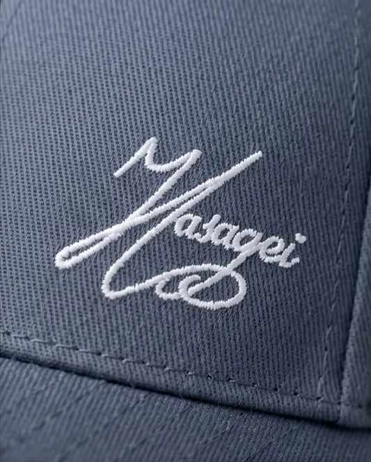 "Signature Script" Structured Cap – Slate Grey