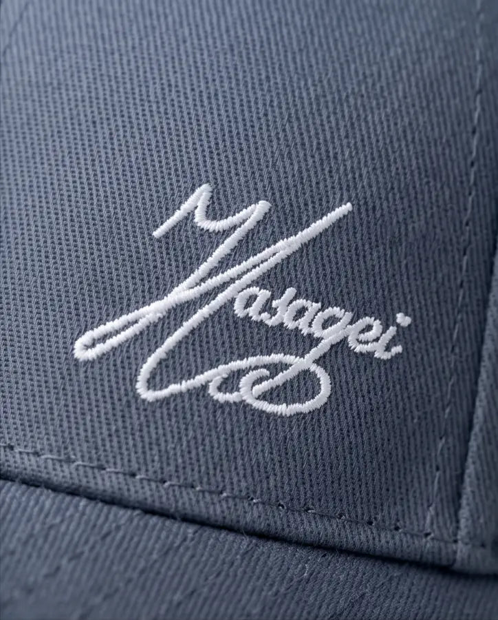 "Signature Script" Structured Cap – Slate Grey