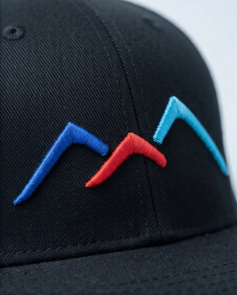 Horizon Series Flat-Brim Hat – Embroidered Detail