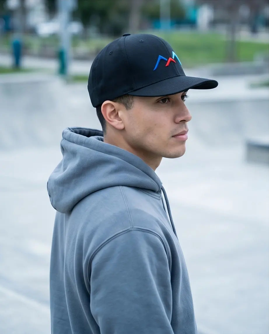 Horizon Series Flat-Brim Hat – Embroidered Detail