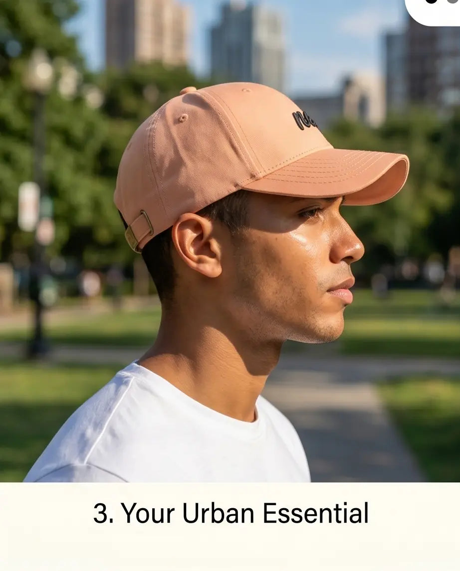 Minimalist "new" Cursive Baseball Cap – Soft Peach Saumon