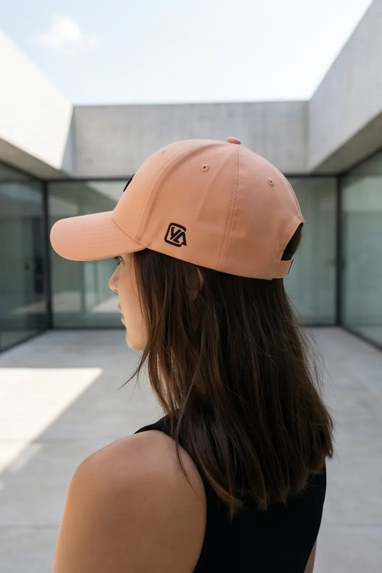 Minimalist "new" Cursive Baseball Cap – Soft Peach Saumon