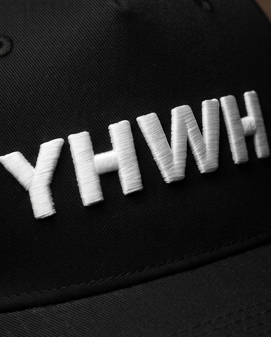 Black YHWH Embroidered Cap