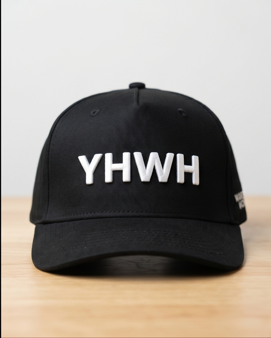 Black YHWH Embroidered Cap
