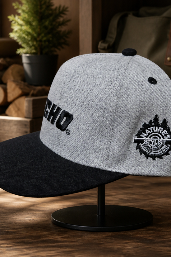 ECHO Gray and Black Snapback Cap