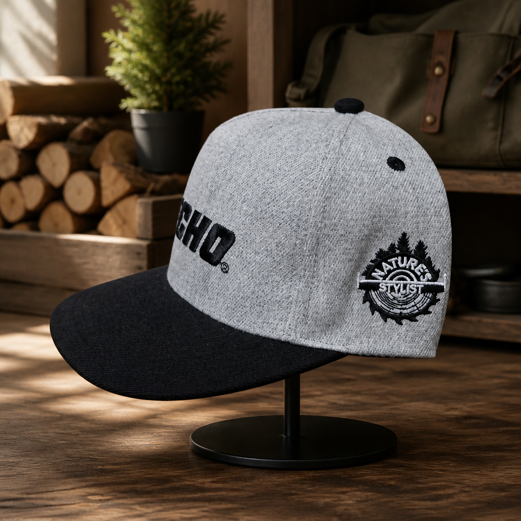 ECHO Gray and Black Snapback Cap