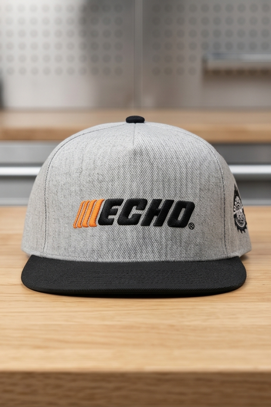 ECHO Gray and Black Snapback Cap