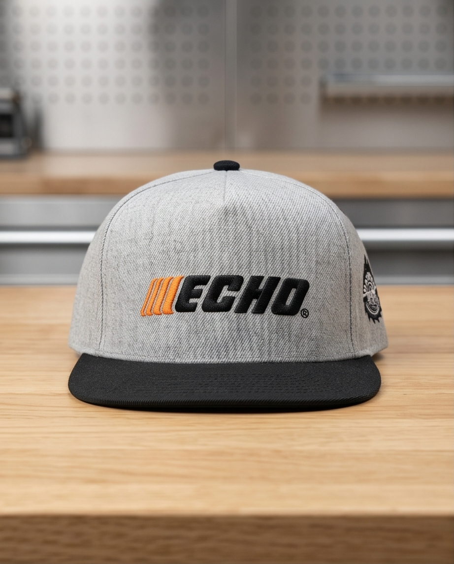 ECHO Gray and Black Snapback Cap