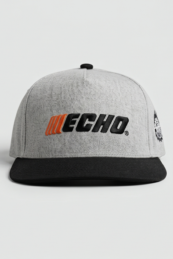 ECHO Gray and Black Snapback Cap