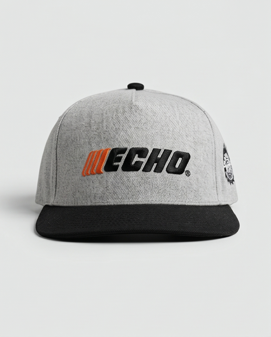 ECHO Gray and Black Snapback Cap
