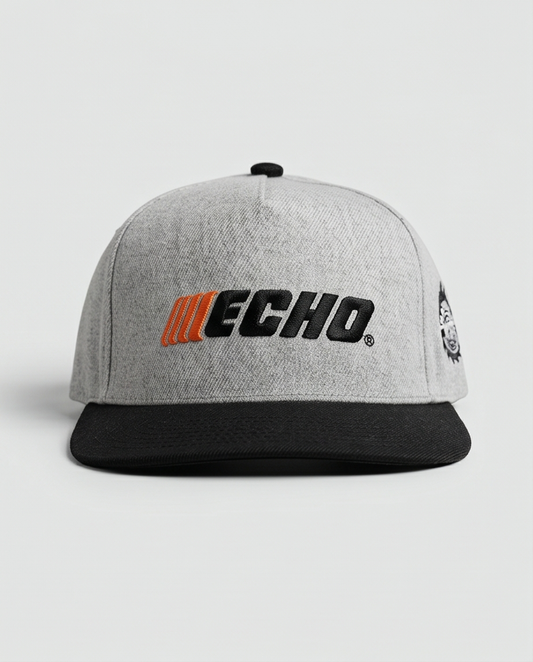 ECHO Gray and Black Snapback Cap