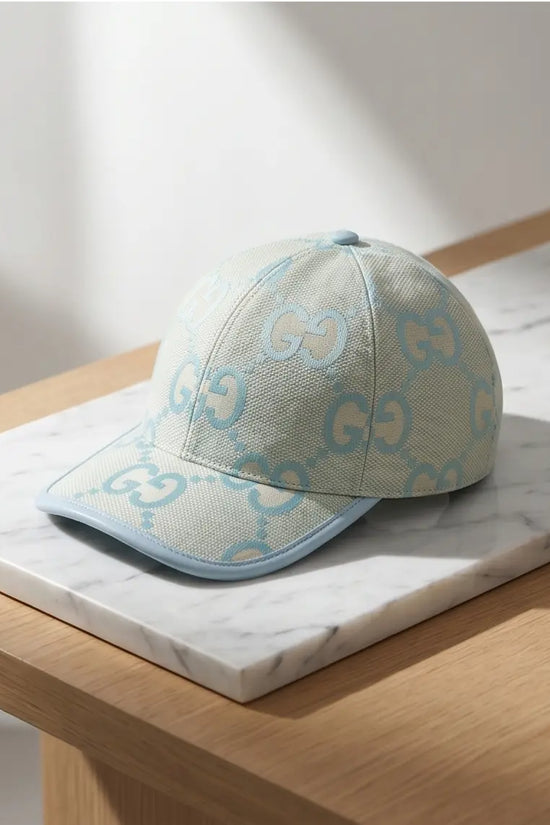 Gucci GG Supreme Canvas Baseball Cap – Pastel Light Blue