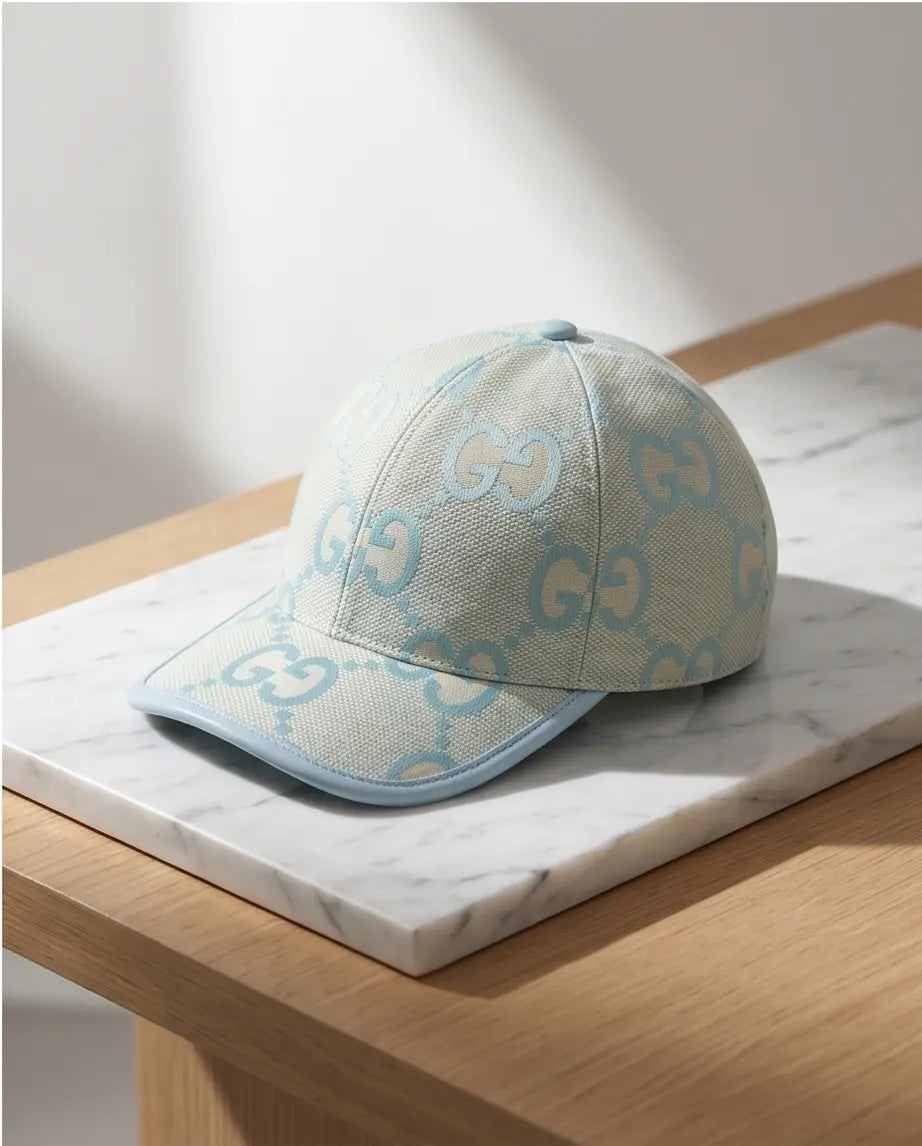 Gucci GG Supreme Canvas Baseball Cap – Pastel Light Blue