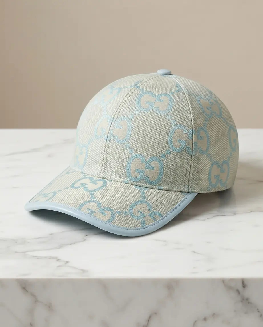 Gucci GG Supreme Canvas Baseball Cap – Pastel Light Blue