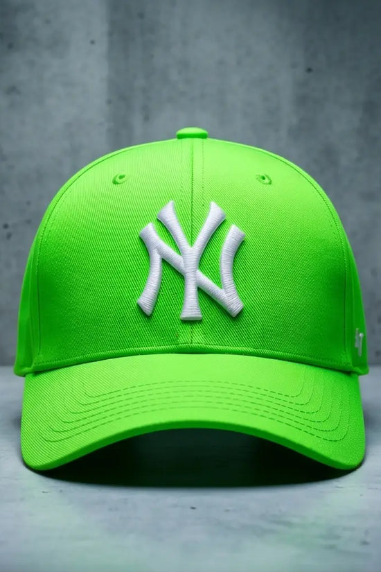 NY Classic Monogram Baseball Cap – Electric Lime Green
