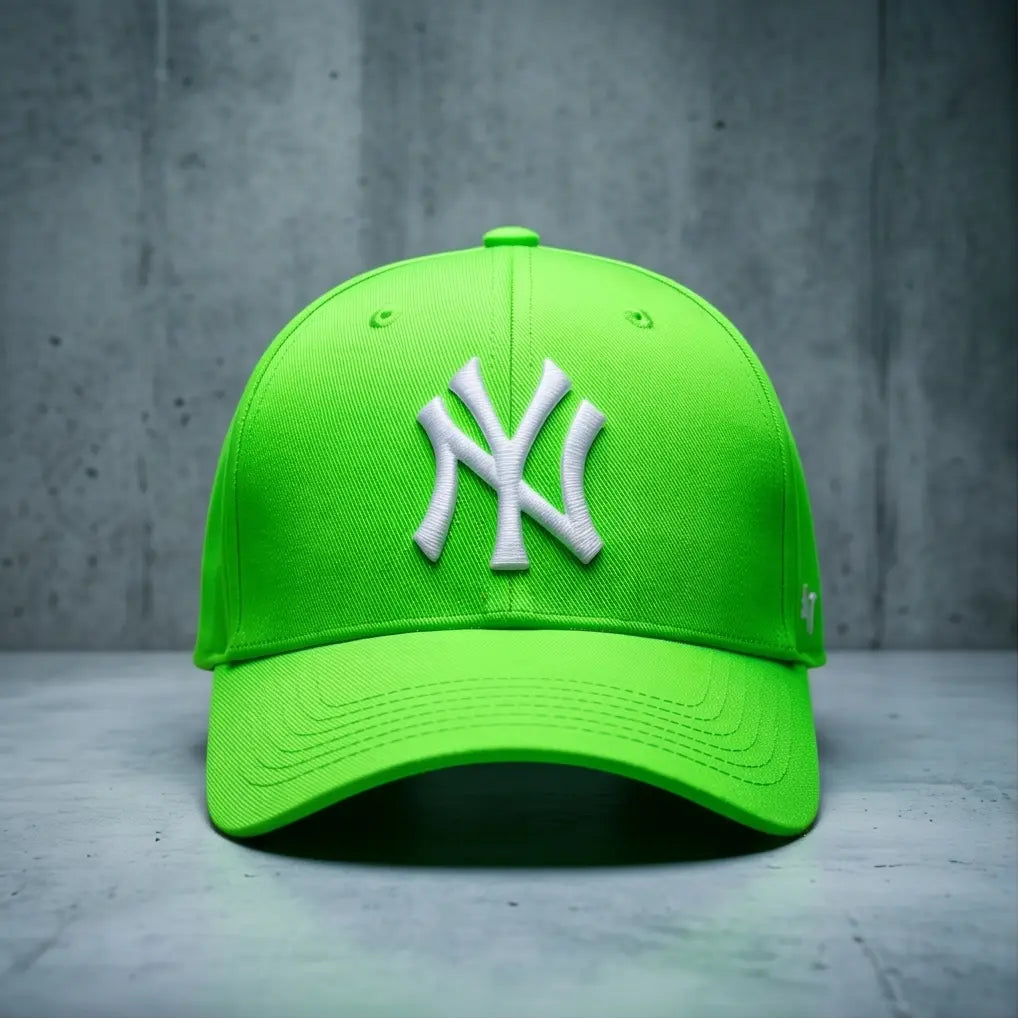 NY Classic Monogram Baseball Cap – Electric Lime Green