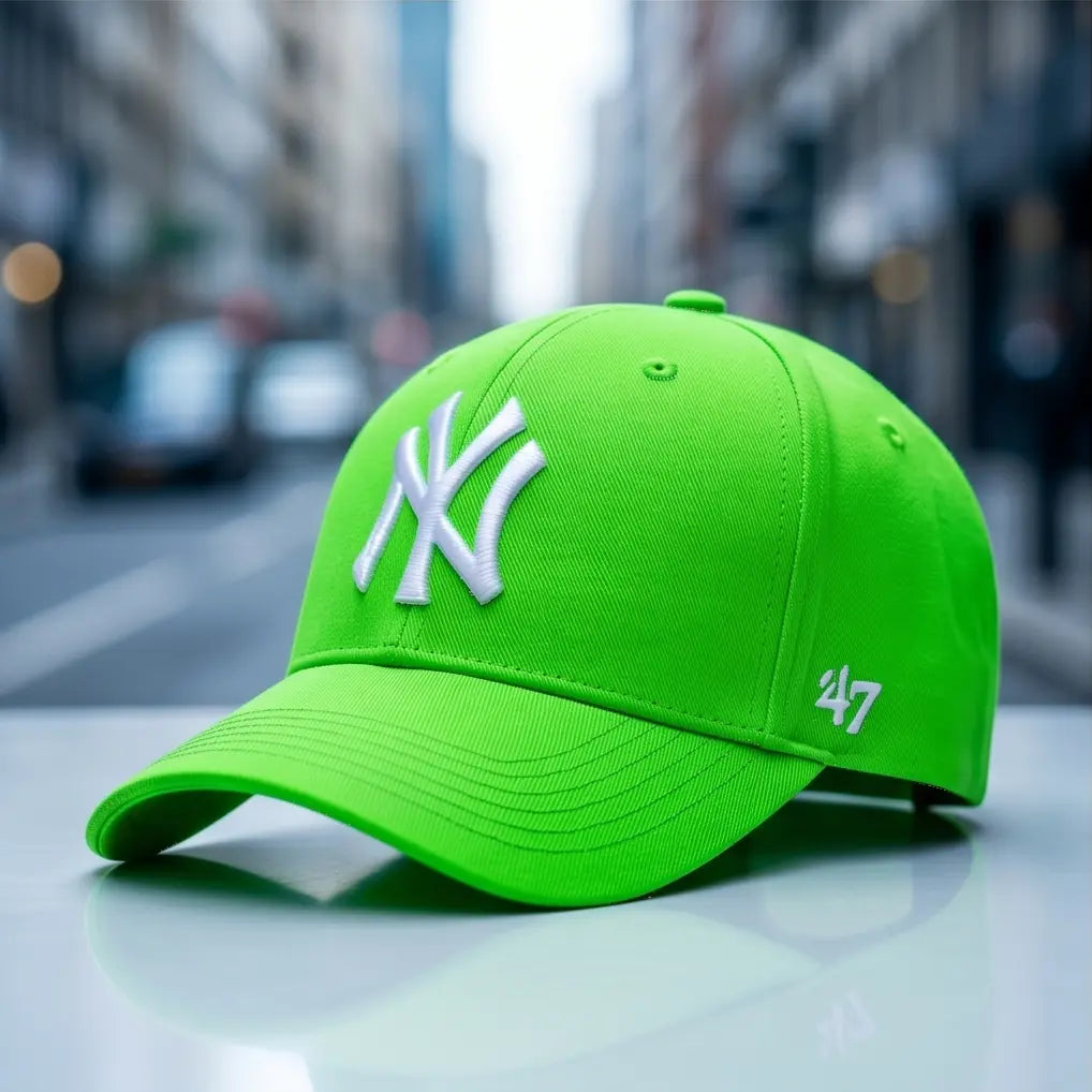 NY Classic Monogram Baseball Cap – Electric Lime Green
