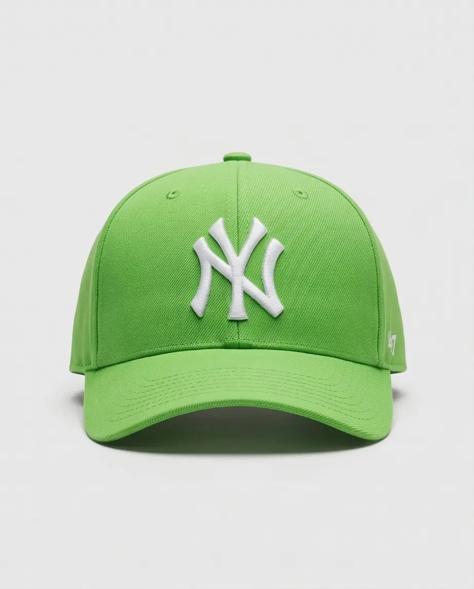 NY Classic Monogram Baseball Cap – Electric Lime Green