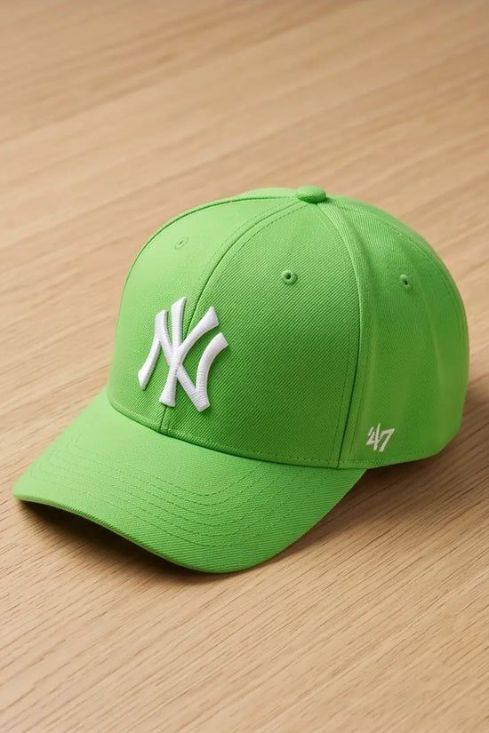 NY Classic Monogram Baseball Cap – Electric Lime Green