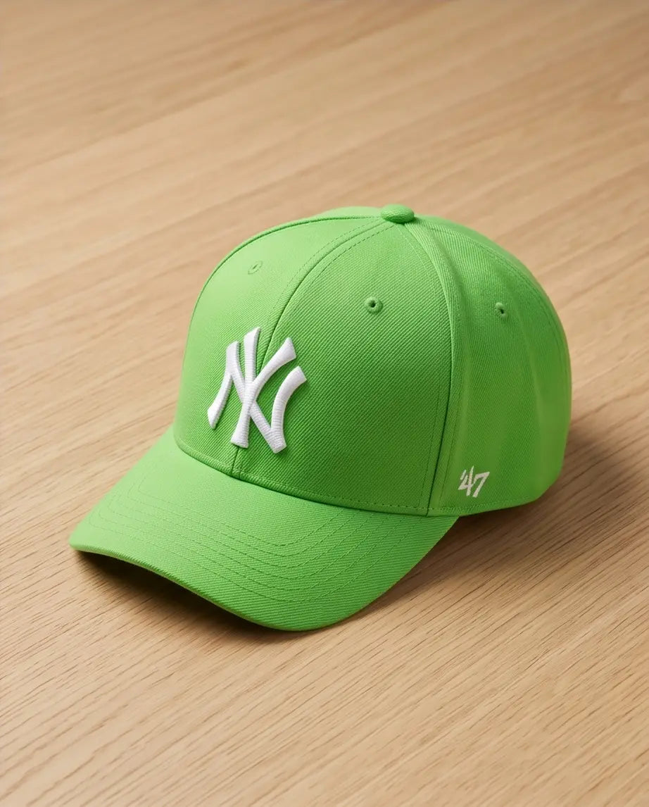 NY Classic Monogram Baseball Cap – Electric Lime Green