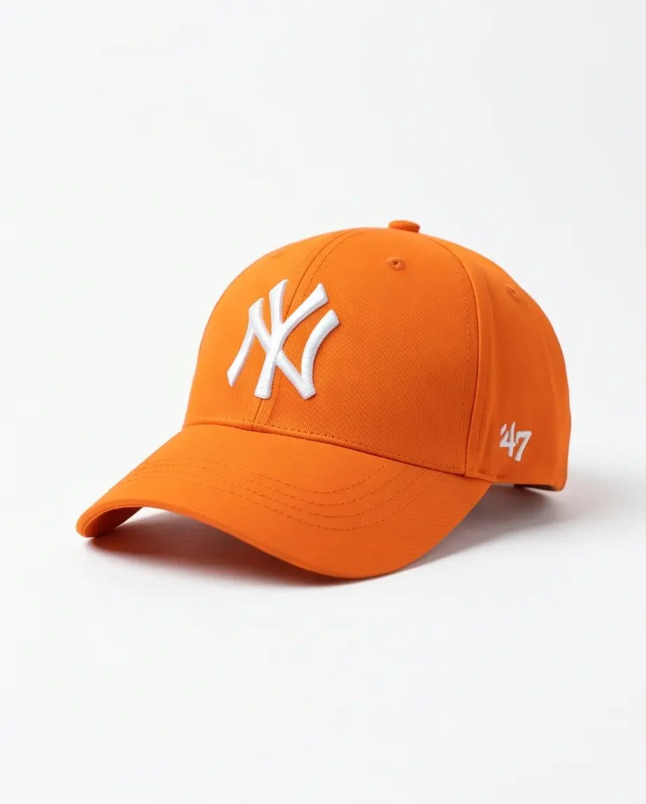 NY Classic Monogram Baseball Cap – Vibrant Neon Orange
