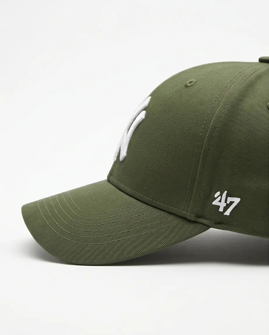NY Classic Monogram Baseball Cap – Olive Green & Off-White